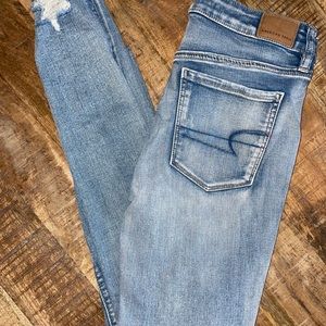 Blue American Eagle distressed jeans
